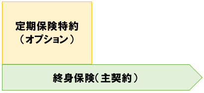 定期保険特約付終身保険イメージ図