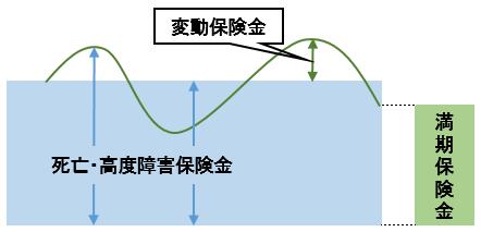 変額保険（有期型）満期保険金が基本保険金を下回った場合